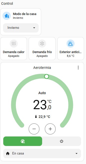 panel_control sobre Aerotermia