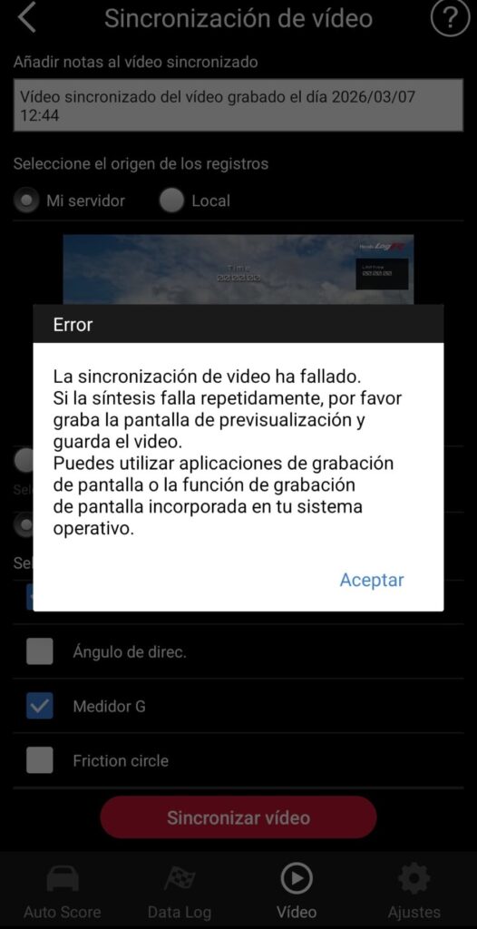 sync_error sobre HondaLogR
